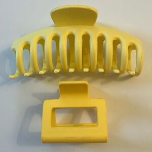 J. Crew Factory Yellow Hair Claw Clip Set of 2